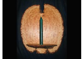 Candle Sconce in Burled Oak Photo